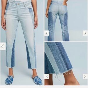 AG Adriano Goldschmied Jean The Isabelle Panelled High Rise Straight size 26 NWT